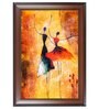 Dancing Women Multicolour MDF Framed Wall Painting