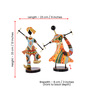 Multicolor Metal Dandiya Couple Decorative Showpiece Set Of 2