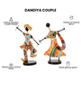 Multicolor Metal Dandiya Couple Decorative Showpiece Set Of 2