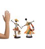 Multicolor Metal Dandiya Couple Decorative Showpiece Set Of 2