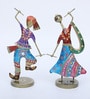 Dandiya Doll S/2 Multicolour Metal Figurines