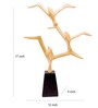 Dangling Birds Of Paradise Gold Resin Figurine