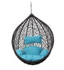 Daniel Wicker Swing in Brown & Blue Colour Daniel Wicker Swing in Brown & Blue Colour