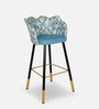 Daniella Low Back Barstool in Sky blue Colour