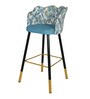 Daniella Low Back Barstool in Sky blue Colour