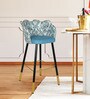 Daniella Low Back Barstool in Sky blue Colour