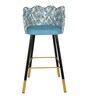 Daniella Low Back Barstool in Sky blue Colour