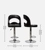 Danish Leatherette Bar Stools in Black & Brown Colour