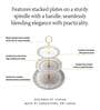 Dankotuwa Grey Iris 3 Tier Dessert Platter