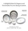 Dankotuwa Grey Iris 33 Pc Dinner Set