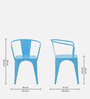 Tarto Metal Tolix Replica Chair in Blue Colour