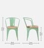 Tarto Metal Tolix Replica Chair in Green Colour