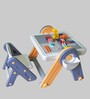 Danny Plastic Kids Activity Table in Blue & Yellow Colour with Block Wall