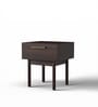 Danone Quark Sheesham Wood Bedside Table in Burnt Oak Finish