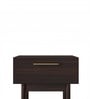 Danone Quark Sheesham Wood Bedside Table in Burnt Oak Finish