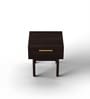 Danone Quark Sheesham Wood Bedside Table in Burnt Oak Finish
