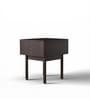 Danone Quark Sheesham Wood Bedside Table in Burnt Oak Finish