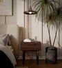Danone Quark Sheesham Wood Bedside Table in Burnt Oak Finish