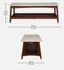 Dante Solid Wood Coffee Table In Walnut Colour
