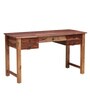 Danuta Solid Wood Writing Table in Rustic Teak Finish
