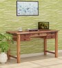 Danuta Solid Wood Writing Table in Rustic Teak Finish