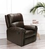 Chicago Leatherette Manual 1 Seater Recliner In Brown Colour