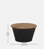 Danzi Metallic Coffee Table In Black And Natural Finish