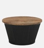 Danzi Metallic Coffee Table In Black And Natural Finish
