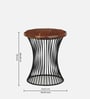 Danzi Metallic End Table In Black And Natural Finish