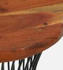 Danzi Metallic End Table In Black And Natural Finish