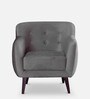 Darcy Fabric 1 Seater Sofa in Soft Grey Colour