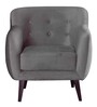 Darcy Fabric 1 Seater Sofa in Soft Grey Colour