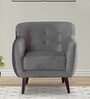 Darcy Fabric 1 Seater Sofa in Soft Grey Colour