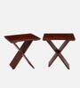 Darcy Bedside Table Set Of 2 In Honey Finish