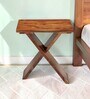 Darcy Contemporary Rectangle Tea Table Side Table In Teak Finish