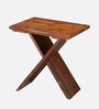 Darcy Contemporary Rectangle Tea Table Side Table In Teak Finish
