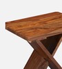 Darcy Contemporary Rectangle Tea Table Side Table In Teak Finish