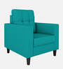Darcy Fabric 1 Seater Sofa in Aqua Blue Colour
