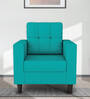 Darcy Fabric 1 Seater Sofa in Aqua Blue Colour