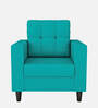 Darcy Fabric 1 Seater Sofa in Aqua Blue Colour