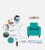 Darcy Fabric 1 Seater Sofa in Aqua Blue Colour