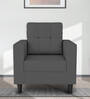 Darcy Fabric 1 Seater Sofa in Grey Colour