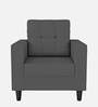 Darcy Fabric 1 Seater Sofa in Grey Colour