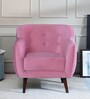 Darcy Velvet 1 Seater Sofa in Blush Pink Colour