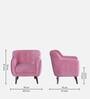 Darcy Velvet 1 Seater Sofa in Blush Pink Colour