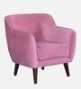 Darcy Velvet 1 Seater Sofa in Blush Pink Colour