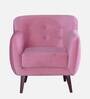 Darcy Velvet 1 Seater Sofa in Blush Pink Colour