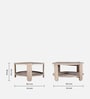 Daria Mango Wood Coffee table in Whitewash Finish Daria Mango Wood Coffee table in Whitewash Finish