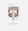 Daria Mango Wood Side table in Whitewash Finish