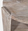 Daria Mango Wood Side table in Whitewash Finish